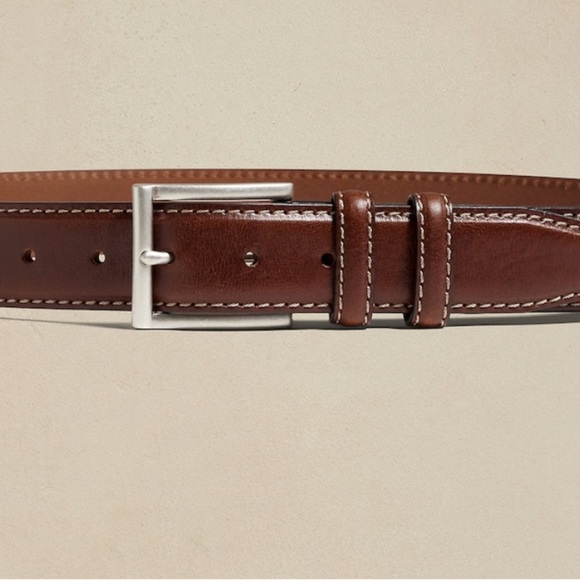 Banana Republic Men’s Luca Italian Office Career Leather Quiet Luxury Belt 32 - Picture 1 of 9